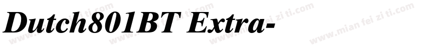 Dutch801BT Extra字体转换